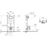Инсталляция VITRA CORE 732-5800-01 и панель смыва ROOT R 740-2280 цвет глянцевый хром, 3 / 6 л глубина установки 12 см 800-1873